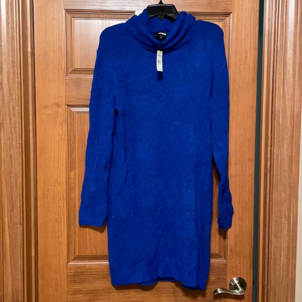 NWOT royal blue Express sweater dress